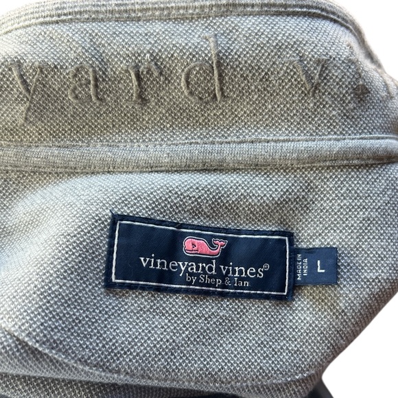 Vineyard Vines Quarter Zip Pullover Gray Shep Shirt Style Size Large - Picture 5 of 5